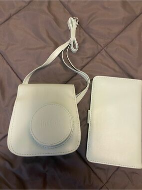 Fujifilm cream Instax Mini Camera Crossbody Case with Wallet